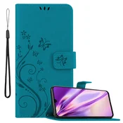 Cadorabo CADORABO Samsung Galaxy A90 5G v klasična rožnata zlata - ovitek v cvetličnem dizajnu z magnetnim zapiranjem, stoječo funkcijo in režami za kartice, (20563367)