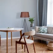 Aberto Design Podna lampa 4053, 165 cm, E27, 350 cm Kabl, Smeda