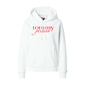 Tommy Jeans Majica ESS rdeča/bela