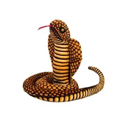 Plišasta igrača Kobra King 100 cm - rjava