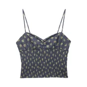Pull&Bear Top PACIFIC mornarska/rumena/zelena/staro roza