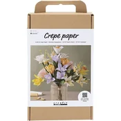 Ustvarjalni komplet - krep papir za izdelavo cvetličnega šopka (977534)