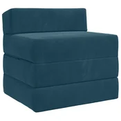 Sofa na razvlacenje Plava 200 x 70 x 10 cm Baršun