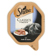 Sheba Classics mokra mačja hrana z teletino in piščancem 22 x 85 g