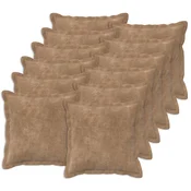 vidaXL Prevleka za blazino 12 pcs HOUTEN Taupe 40 x 40 cm Mikrofibra