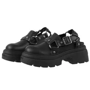 Škornji s polno peto - VEGA CLOG BUCKLE - BUFFALO - 1624111-BLK