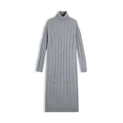 TOMMY HILFIGER Pletena obleka siva
