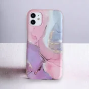 Infostyle Silikonski ovitek Marble za iPhone 14 Pro Pastelno vijolična/TPU silikon