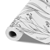 VEVOR Tapeta Botanični Cvetlični 45x1000 cm Bela
