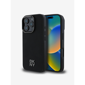 DKNY PU Leather Stack Logo Magsafe iPhone 16 Pro Max Black Ovitek za telefon Vijolična