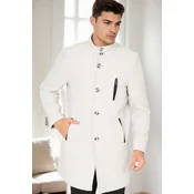 PLT9386 DEWBERRY MENS COAT-DIAGONAL GRAY-CREAM