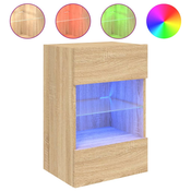 MAISON CHIC Stenska TV omarica - TV stojalo - Televizijska omarica z LED lučkami sonoma hrast 40x30x60,5 cm, (21701717)