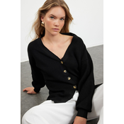 Trendyol Black V-Neck Knitwear Cardigan