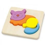 VIGA drvene puzzle 4 DIJELA MACKA 59930