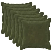 vidaXL Prevleka za blazino 6 pcs HOUTEN Zelena 45 x 45 cm Mikrofibra