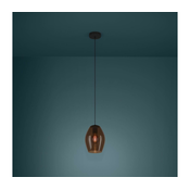 Eglo 390159 - Lestenec na vrvici ESTANYS 1xE27/40W/230V rjava