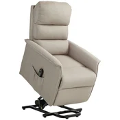 Homestar Električni naslanjač z dvigalno pomočjo nastavljivim naslonom in oporo za noge 66x90x96 cm bež