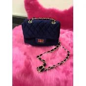 Torbica Velvet modra