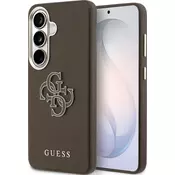 Guess PU 4G Resin Metal Logo zadnji pokrov za Samsung Galaxy S26+ rjav