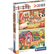 Clementoni Puzzle Družina s kmetije 2x20 kosov
