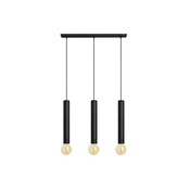 Luster na sajli TUBA 3xE27/60W/230V crna