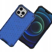 Honeycomb ovitek z TPU odbijačem za iPhone 13 Pro Max - moder