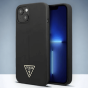 Guess Ovitek Guess Logo Silicone Triangle za iPhone 13 mini - črna (GUHCP13SSLTGK)