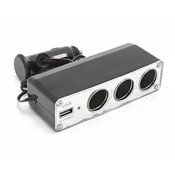 shumee Polnilnik za avtomobilski vžigalnik s 3 USB vtičnicami 12V KING
