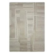 Sivo-bež rucno raden vunen tepih 200x300 cm Lira – Flair Rugs