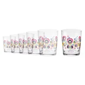 6-piece drinking glass set with Lowicz model, made of glass, 250ml, F