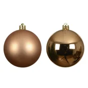 Dekordom dekoracija - hanging bauble set mix 6pcs 8cm 022814 - brandy - kmg ( 045600 )