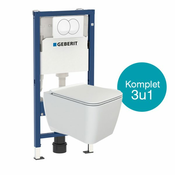 Ugradbeni komplet toalet Geberit Duofix Basic sa visecom WC školjkom Hera