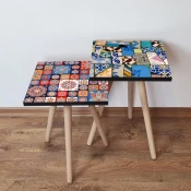Hanah Home Set klub stocica 2Shp510, 2 komada, Šareni