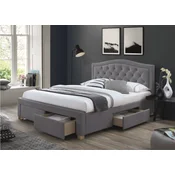 Tapacirani krevet ELECTRA VELVET 160 x 200 cm sivi