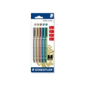 STAEDTLER FLOMASTER METALIC, SORT, 5/1 na blistru