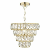 Där Lighting CER0135 - Luster na lancu CERYS 1xE27/60W/230V u zlatnoj boji