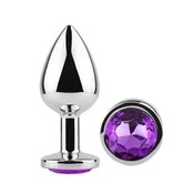 Diamond Butt Plug Medium Purple