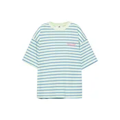 Pull&Bear Majica PACIFIC kraljevo modra / roza / off-bela