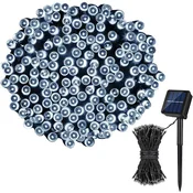 KJB Solarna LED svetlobna veriga, 22 m, 200 LED, bela svetloba