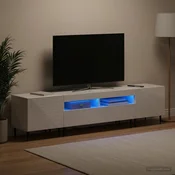 vidaXL 3-delni LED TV omarica Bela visok sijaj Inženirski les