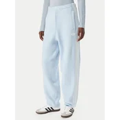 adidas Spodnji del trenirke Adiluna Season 2 X Jennie Knitted Loose Joggers LD8917 Modra Relaxed Fit