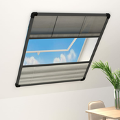 VIDAXL plise komarnik za okna s senčilom (80x100cm, aluminij)