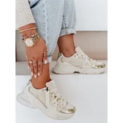 Sneakersy damskie beżowe Dstreet