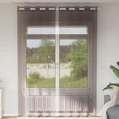 vidaXL Voile zavese z vponkami 2 kosa rjava 140x300 cm