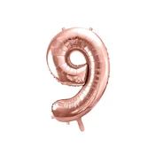 shumee Folija balon številka 9, 86 cm, rožnato zlata
