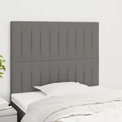 Uzglavlje tamno sivo 80x5x118/128 cm tkanina