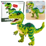 Set gradevinskih blokova Velociraptor dinosaur, 3D figura, 1457 dijelova.
