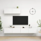 TV ormarici 3 kom bijeli od konstruiranog drva