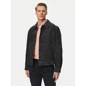 HUGO Usnjena jakna Ligor 50564061 Mornarsko modra Regular Fit