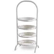 Casa Padrino luxury etagere with handle silver 21 x 18.5 x H. 47.5 cm - Gastronomy accessories - Restaurant accessories - Hotel accessories - Luxury accessories - Luxury quality
